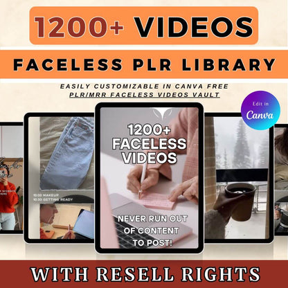 1200+ Faceless Marketing Videos | Resell Rights | Faceless Instagram Reels