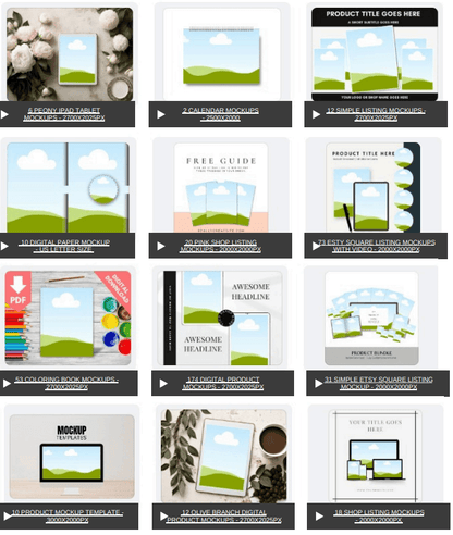 1,400 Editable Mockup Templates for Your Digital Products (PLR/MRR Included)